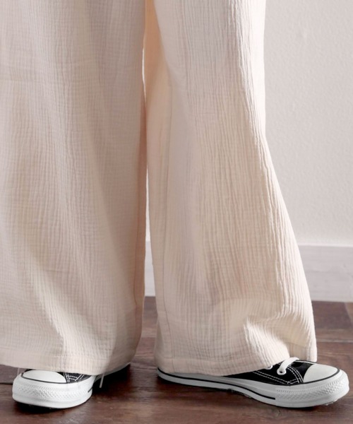 classicalelf（クラシカルエルフ）の「さらり、軽やか。リラックスstyleキマる、ダブルガーゼ楊柳カラーイージーパンツ（その他パンツ・レディース・ブラウン/グレイッシュベージュ/アイボリー/ブラック/グリーン系その他・SMALL/LARGE/MEDIUM/X-LARGE/XX-LARGE）」の16枚目の写真