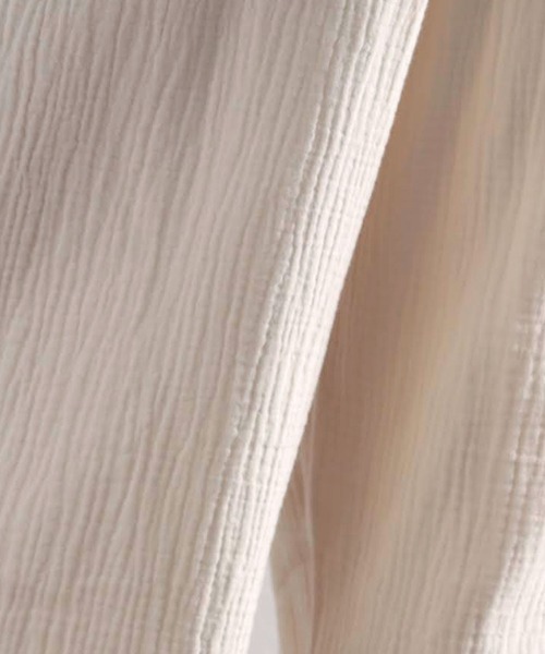 classicalelf（クラシカルエルフ）の「さらり、軽やか。リラックスstyleキマる、ダブルガーゼ楊柳カラーイージーパンツ（その他パンツ・レディース・ブラウン/グレイッシュベージュ/アイボリー/ブラック/グリーン系その他・SMALL/LARGE/MEDIUM/X-LARGE/XX-LARGE）」の11枚目の写真