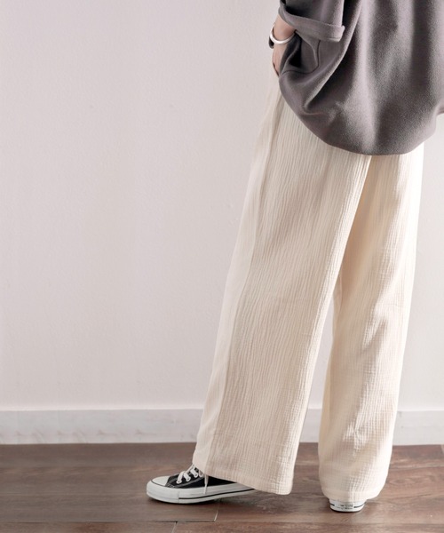 classicalelf（クラシカルエルフ）の「さらり、軽やか。リラックスstyleキマる、ダブルガーゼ楊柳カラーイージーパンツ（その他パンツ・レディース・ブラウン/グレイッシュベージュ/アイボリー/ブラック/グリーン系その他・SMALL/LARGE/MEDIUM/X-LARGE/XX-LARGE）」の20枚目の写真