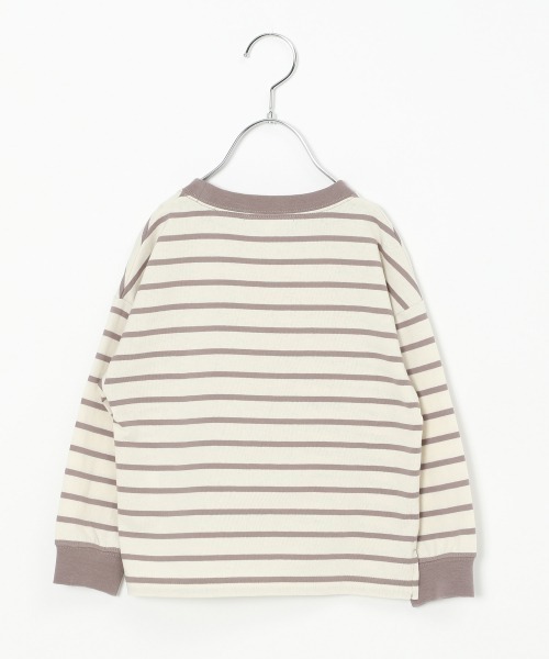 GLOBAL WORK(グローバルワーク)の「【キッズ】ヘビロッTEEボーダー/925297(Tシャツ/カットソー・キッズ・ホワイト/アイボリー/ブラック/ライトピンク・120cm/140cm/100cm/130cm/110cm/160cm/150cm)」の9枚目の写真