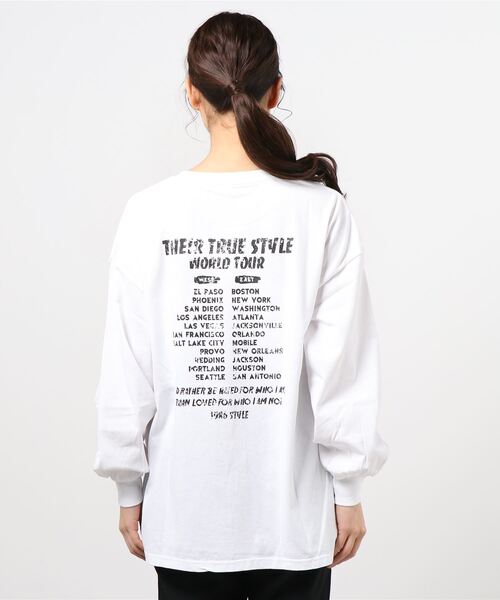 WEGO（ウィゴー）の「WEGO/ヴィンテージライクプリントロンＴ（Tシャツ/カットソー・レディース・カーキ/オフホワイト/ブラック系その他/スミクロ/グリーン系その他・FREE）」の8枚目の写真