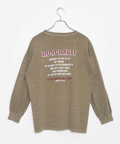 WEGO（ウィゴー）の「WEGO/ヴィンテージライクプリントロンＴ（Tシャツ/カットソー・レディース・カーキ/オフホワイト/ブラック系その他/スミクロ/グリーン系その他・FREE）」の13枚目の写真