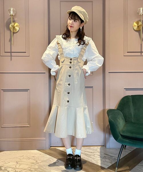 MAJESTIC LEGON(マジェスティックレゴン)の「サス付レディマーメイドスカート(スカート・レディース・ベージュ/アイボリー/モカ・SMALL/MEDIUM)」の1枚目の写真