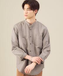 green label relaxing（グリーンレーベルリラクシング）の「CSM イージーリネン バンドカラー 長袖 シャツ（シャツ/ブラウス・メンズ）」