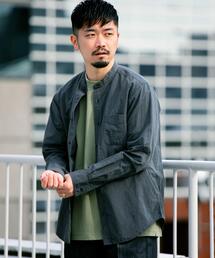 green label relaxing（グリーンレーベルリラクシング）の「CSM イージーリネン バンドカラー 長袖 シャツ（シャツ/ブラウス・メンズ）」