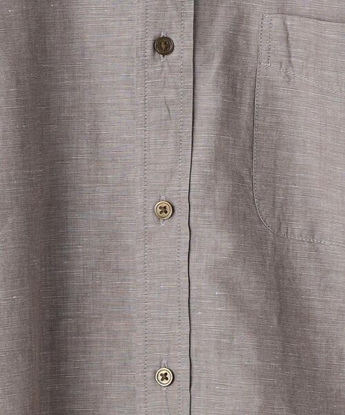 green label relaxing（グリーンレーベルリラクシング）の「CSM イージーリネン バンドカラー 長袖 シャツ（シャツ/ブラウス・メンズ・パープル/ダークグリーン/モカ・S/L/M/XL）」の17枚目の写真