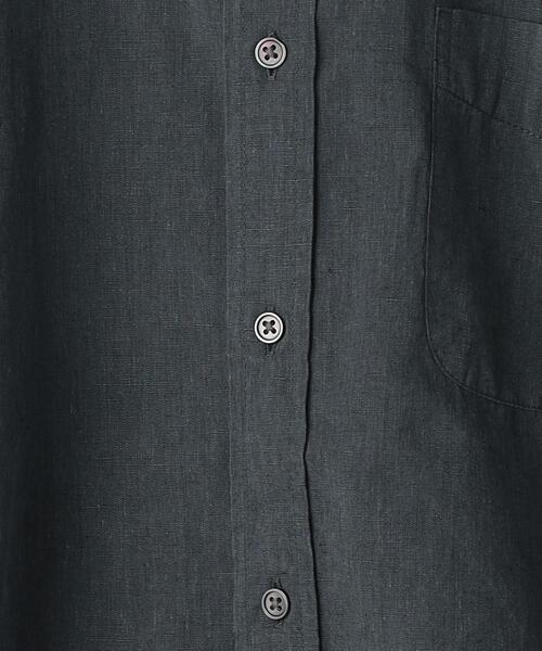 green label relaxing（グリーンレーベルリラクシング）の「CSM イージーリネン バンドカラー 長袖 シャツ（シャツ/ブラウス・メンズ・パープル/ダークグリーン/モカ・S/L/M/XL）」の19枚目の写真