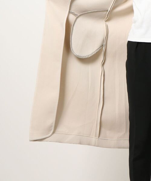 Cheek(チーク)の「ボンディングノーカラーコート(ノーカラーコート・レディース・キャメル/アイボリー/サックスブルー・MEDIUM)」の4枚目の写真
