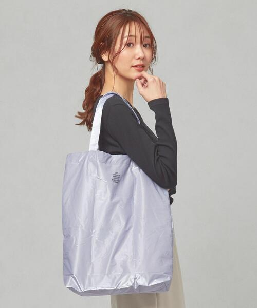 THE STATION STORE(ザ ステーション ストア)の「<Joli Joli>シャイニー エコバッグ(エコバッグ/サブバッグ・レディース・シルバー/クリーム/ライラック・FREE)」の2枚目の写真