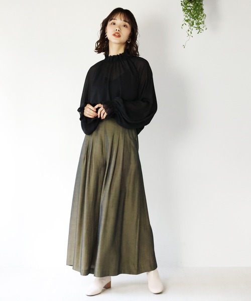 ARCANUM DESIGN(アルカナムデザイン)の「ARL フリルカラーチュニックブラウス(シャツ/ブラウス・レディース・ホワイト/ブラック/ベージュ・FREE)」の9枚目の写真