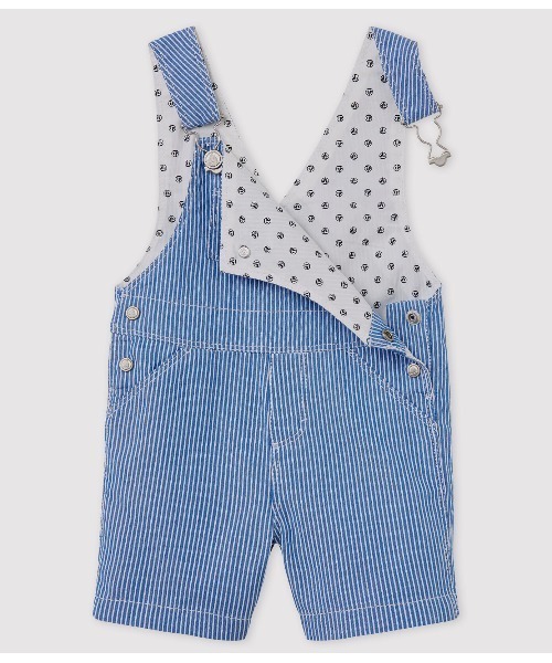 PETIT BATEAU(プチバトー)の「ストライプショートサロペット(サロペット/オーバーオール・キッズ・ブルー/ホワイト×ブルー・12MONTH/24MONTH/2-3YEAR)」の5枚目の写真