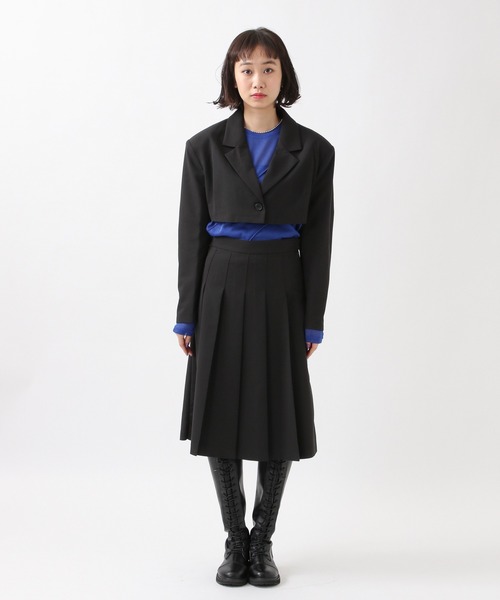 ROCKET x LUNCH（ロケットアンドランチ）の「ROCKET×LUNCH／テーラーショートジャケット 2932523（テーラードジャケット・レディース・チャコール/ライトブラウン/ブラック・SMALL）」の20枚目の写真