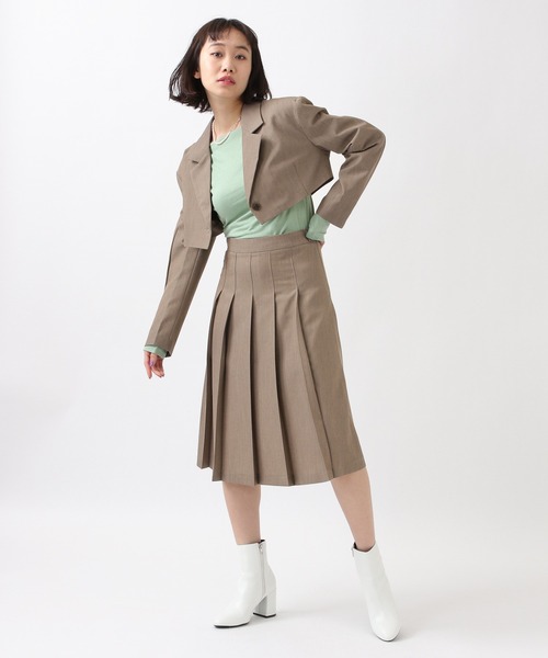 ROCKET x LUNCH（ロケットアンドランチ）の「ROCKET×LUNCH／テーラーショートジャケット 2932523（テーラードジャケット・レディース・チャコール/ライトブラウン/ブラック・SMALL）」の11枚目の写真