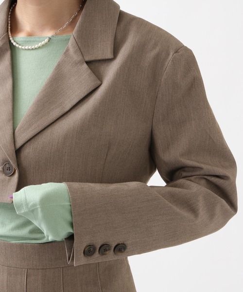 ROCKET x LUNCH（ロケットアンドランチ）の「ROCKET×LUNCH／テーラーショートジャケット 2932523（テーラードジャケット・レディース・チャコール/ライトブラウン/ブラック・SMALL）」の12枚目の写真