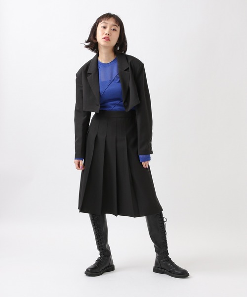 ROCKET x LUNCH（ロケットアンドランチ）の「ROCKET×LUNCH／テーラーショートジャケット 2932523（テーラードジャケット・レディース・チャコール/ライトブラウン/ブラック・SMALL）」の17枚目の写真