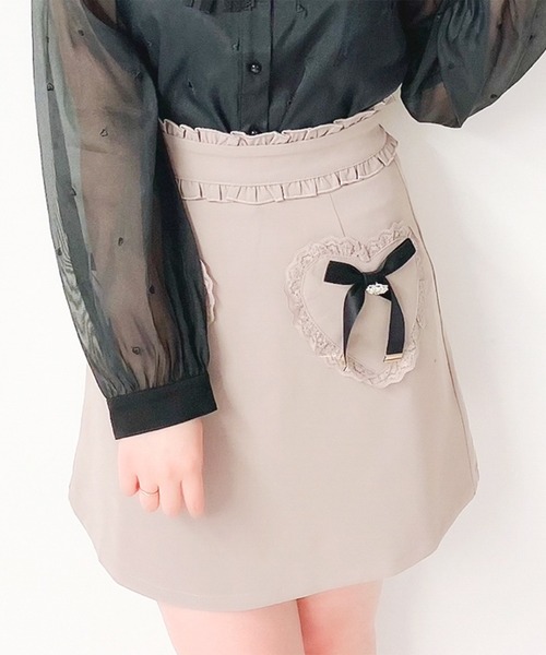 ROJITA（ロジータ）の「ハートポケット台形スカート（スカート・レディース・ブラック/グレー/ピンク・FREE）」の18枚目の写真