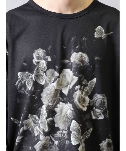 SHELLAC(シェラック)の「シェラック/SHELLAC バタフライ クルーネック長袖Tシャツ(Tシャツ/カットソー・メンズ・ベージュ/ブラック・MEDIUM/LARGE)」の7枚目の写真