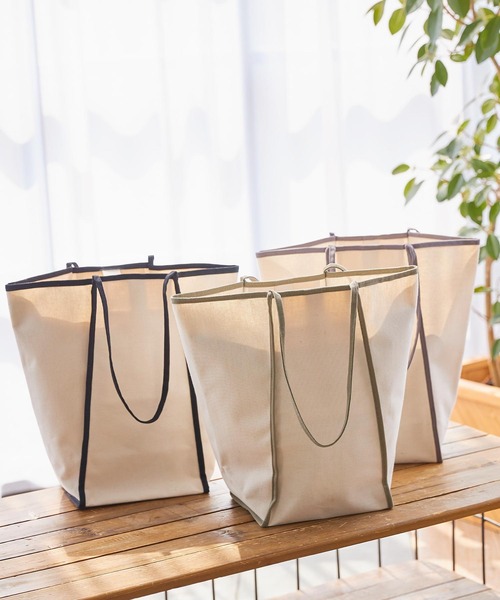 KOBE LETTUCE（コウベレタス）の「ナローハンドルキャンバストートバッグ（トートバッグ・レディース・パープル系その他/カーキ/ブラック・FREE）」の2枚目の写真