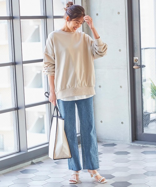 KOBE LETTUCE（コウベレタス）の「ナローハンドルキャンバストートバッグ（トートバッグ・レディース・パープル系その他/カーキ/ブラック・FREE）」の9枚目の写真