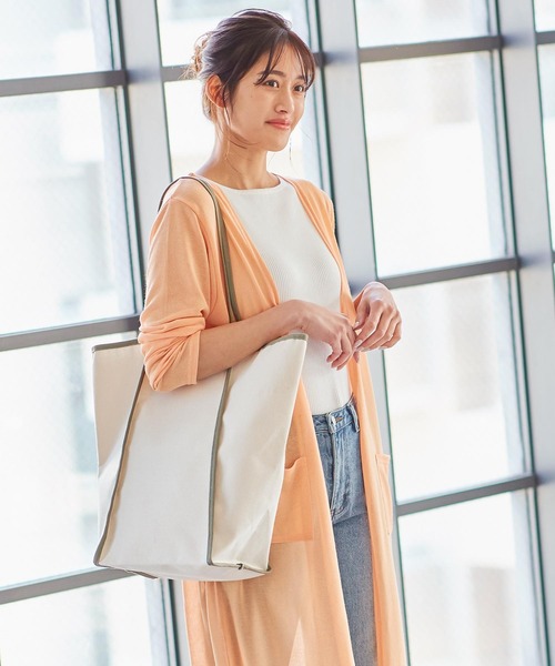 KOBE LETTUCE（コウベレタス）の「ナローハンドルキャンバストートバッグ（トートバッグ・レディース・パープル系その他/カーキ/ブラック・FREE）」の10枚目の写真