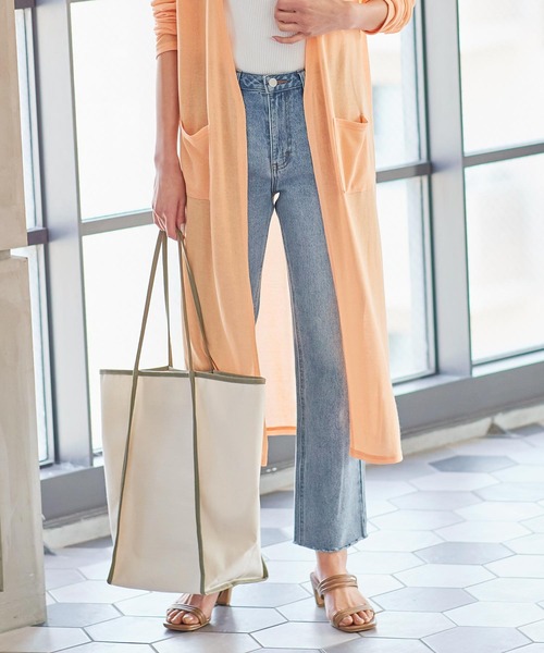 KOBE LETTUCE（コウベレタス）の「ナローハンドルキャンバストートバッグ（トートバッグ・レディース・パープル系その他/カーキ/ブラック・FREE）」の12枚目の写真