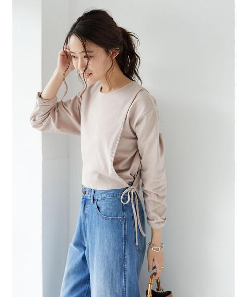 CRAFT STANDARD BOUTIQUE（クラフトスタンダードブティック）の「レイヤード針抜きカットプルオーバー　＊（Tシャツ/カットソー・レディース・ベージュ/ブラック/オフホワイト/ピンク・FREE）」の17枚目の写真