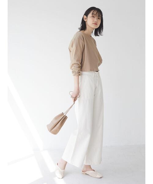 CRAFT STANDARD BOUTIQUE（クラフトスタンダードブティック）の「レイヤード針抜きカットプルオーバー　＊（Tシャツ/カットソー・レディース・ベージュ/ブラック/オフホワイト/ピンク・FREE）」の20枚目の写真