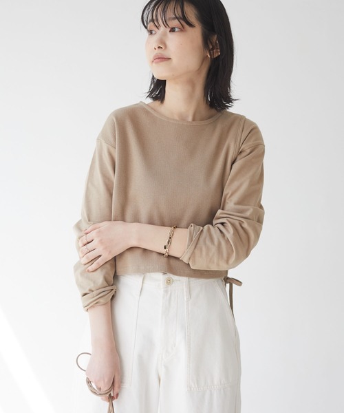 CRAFT STANDARD BOUTIQUE（クラフトスタンダードブティック）の「レイヤード針抜きカットプルオーバー　＊（Tシャツ/カットソー・レディース・ベージュ/ブラック/オフホワイト/ピンク・FREE）」の14枚目の写真