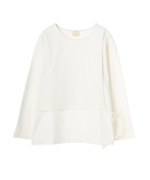 CRAFT STANDARD BOUTIQUE（クラフトスタンダードブティック）の「レイヤード針抜きカットプルオーバー　＊（Tシャツ/カットソー・レディース・ベージュ/ブラック/オフホワイト/ピンク・FREE）」の16枚目の写真