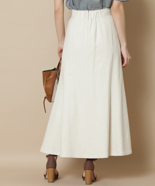 N.（N. Natural Beauty Basic）（エヌエヌナチュラルビューティーベーシック）の「【追加生産】【S Size Line】◆麻混マキシマーメイドスカート（スカート・レディース・イエロー/グレー/ホワイト・MEDIUM/SMALL）」の5枚目の写真