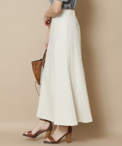 N.（N. Natural Beauty Basic）（エヌエヌナチュラルビューティーベーシック）の「【追加生産】【S Size Line】◆麻混マキシマーメイドスカート（スカート・レディース・イエロー/グレー/ホワイト・MEDIUM/SMALL）」の9枚目の写真