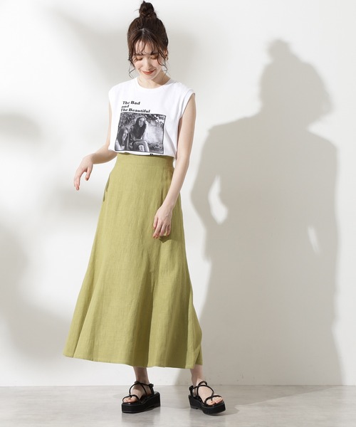 N.（N. Natural Beauty Basic）（エヌエヌナチュラルビューティーベーシック）の「【追加生産】【S Size Line】◆麻混マキシマーメイドスカート（スカート・レディース・イエロー/グレー/ホワイト・MEDIUM/SMALL）」の19枚目の写真