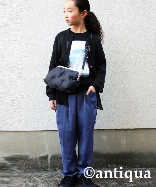 antiqua（アンティカ）の「穿き心地抜群◎キッズサテンパンツ（その他パンツ・キッズ・オレンジ系その他/ブラック/ミント/グリーン/ブルー系その他/マスタード・3/4）」の18枚目の写真