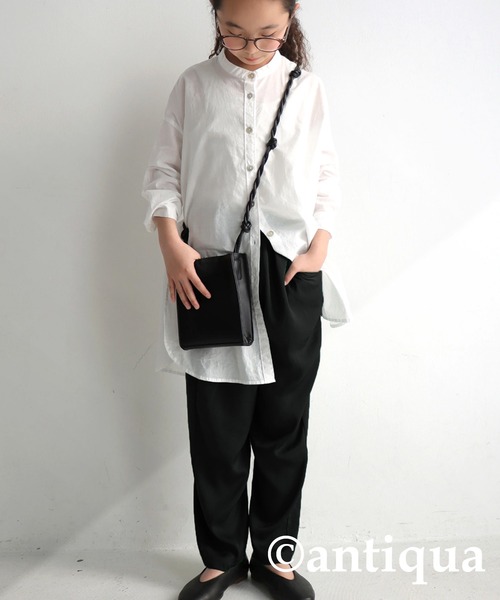 antiqua（アンティカ）の「穿き心地抜群◎キッズサテンパンツ（その他パンツ・キッズ・オレンジ系その他/ブラック/ミント/グリーン/ブルー系その他/マスタード・3/4）」の10枚目の写真