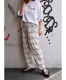 179/WG | ジグザグ柄セットアップパンツ(その他パンツ)