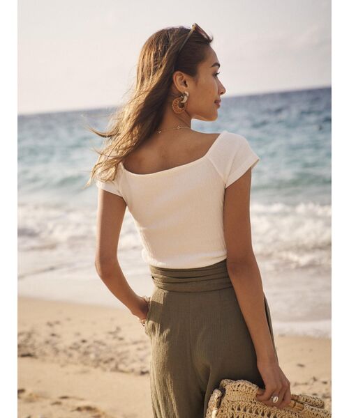 To the sea（トゥーザシー）の「ハイウエストタックパンツ（その他パンツ・レディース・カーキ/ブラック/ベージュ・SMALL/MEDIUM）」の12枚目の写真