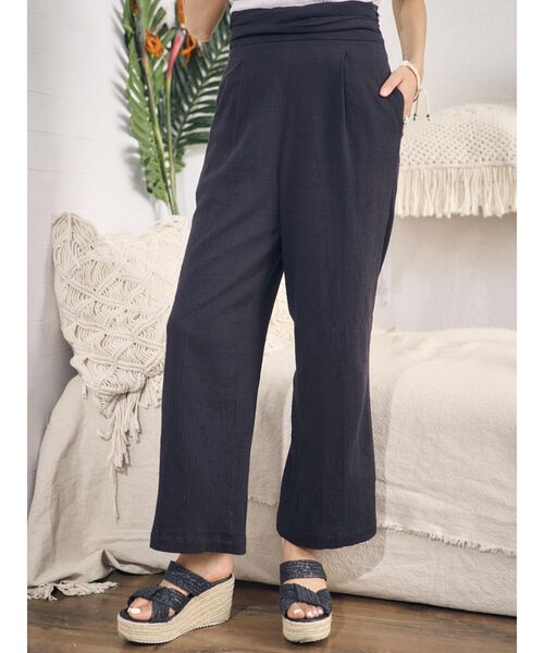 To the sea（トゥーザシー）の「ハイウエストタックパンツ（その他パンツ・レディース・カーキ/ブラック/ベージュ・SMALL/MEDIUM）」の15枚目の写真