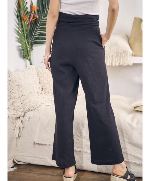 To the sea（トゥーザシー）の「ハイウエストタックパンツ（その他パンツ・レディース・カーキ/ブラック/ベージュ・SMALL/MEDIUM）」の16枚目の写真