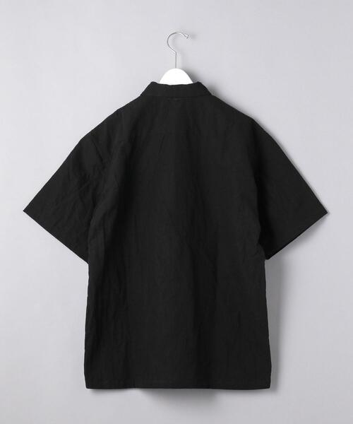 MAN-TLE(マントル)の「<MAN-TLE(マントル)> コットンリネン オープンカラー ショートスリーブ(シャツ/ブラウス・メンズ・ブラック・MEDIUM/X-SMALL/SMALL)」の2枚目の写真