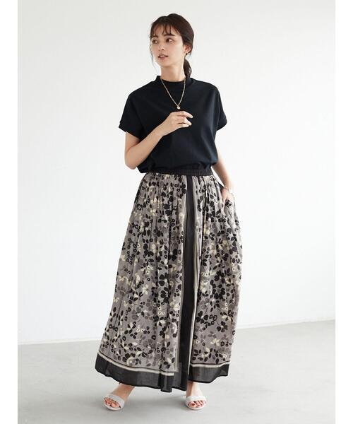 ✨新品タグ付き✨ CLOTH&CROSS 23年 パウダーシフォンパネルスカート 楽天市場】スカート 裏地付きシフォンフレアスカート ☆ ロング