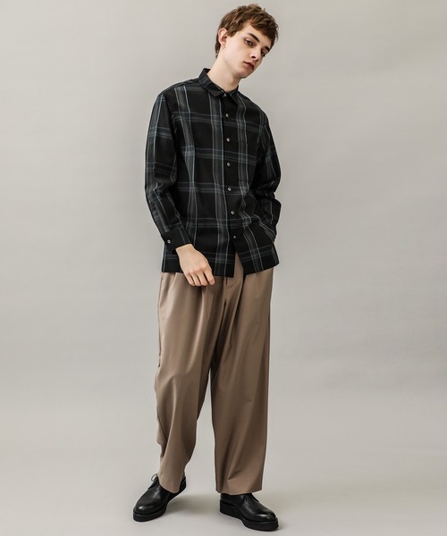 city（シティ）の「【CITY】GATHER WIDE PANTS（その他パンツ・メンズ・ブラック/グレイッシュベージュ・FREE）」の3枚目の写真