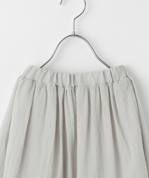 GLOBAL WORK(グローバルワーク)の「【キッズ】楊柳ボイル切替えスカート/946972(スカート・キッズ・グレー/ダークブラウン/ブラック・110cm/150cm/120cm/130cm/140cm/100cm/160cm)」の4枚目の写真