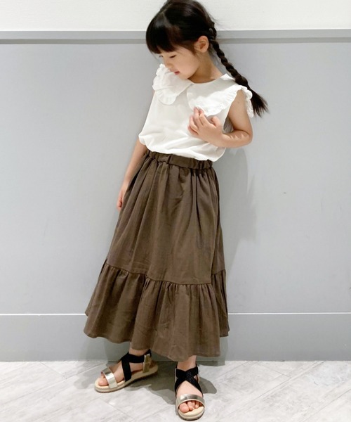 GLOBAL WORK(グローバルワーク)の「【キッズ】楊柳ボイル切替えスカート/946972(スカート・キッズ・グレー/ダークブラウン/ブラック・110cm/150cm/120cm/130cm/140cm/100cm/160cm)」の17枚目の写真