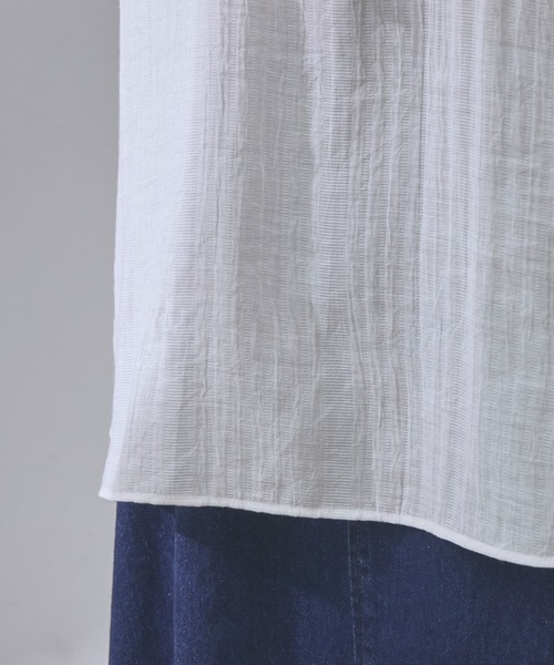 vis-`a-vis（ビサビ）の「【WEB限定】フリルピンタックフレンチスリーブブラウス（シャツ/ブラウス・レディース・ブラック/オリーブ/キナリ・FREE）」の13枚目の写真