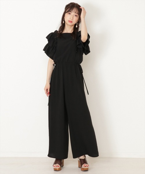 WILLSELECTION(ウィルセレクション)の「ドライストレッチラッフルコンビネゾン(つなぎ/オールインワン・レディース・ブラック/ネイビー・MEDIUM)」の8枚目の写真