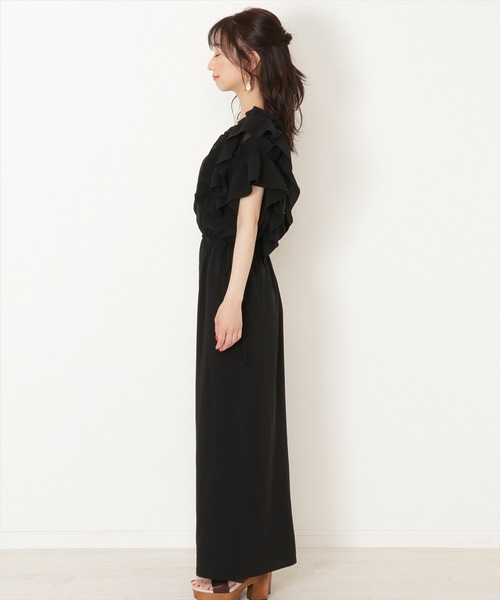 WILLSELECTION(ウィルセレクション)の「ドライストレッチラッフルコンビネゾン(つなぎ/オールインワン・レディース・ブラック/ネイビー・MEDIUM)」の9枚目の写真