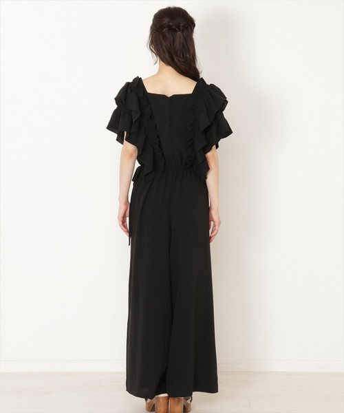 WILLSELECTION(ウィルセレクション)の「ドライストレッチラッフルコンビネゾン(つなぎ/オールインワン・レディース・ブラック/ネイビー・MEDIUM)」の10枚目の写真