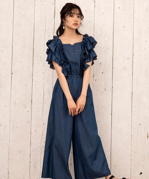 WILLSELECTION(ウィルセレクション)の「ドライストレッチラッフルコンビネゾン(つなぎ/オールインワン・レディース・ブラック/ネイビー・MEDIUM)」の18枚目の写真