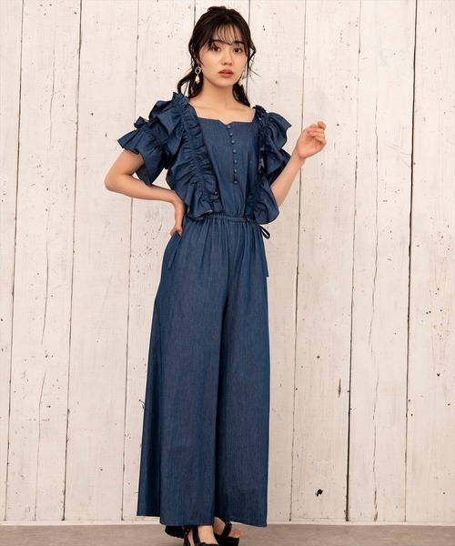 WILLSELECTION(ウィルセレクション)の「ドライストレッチラッフルコンビネゾン(つなぎ/オールインワン・レディース・ブラック/ネイビー・MEDIUM)」の17枚目の写真