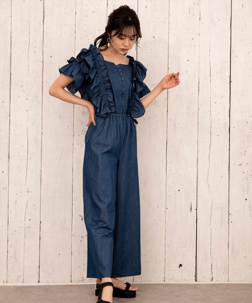 WILLSELECTION(ウィルセレクション)の「ドライストレッチラッフルコンビネゾン(つなぎ/オールインワン・レディース・ブラック/ネイビー・MEDIUM)」の16枚目の写真